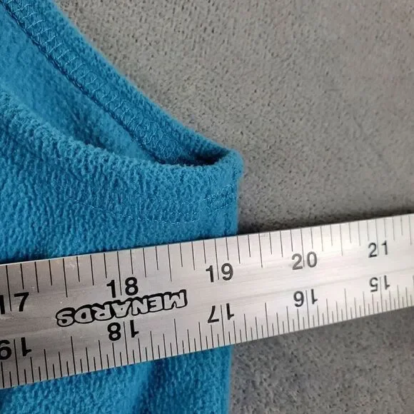 Lands End Vest Womens Medium Blue Fleece Full Zip - Picture 5 of 7